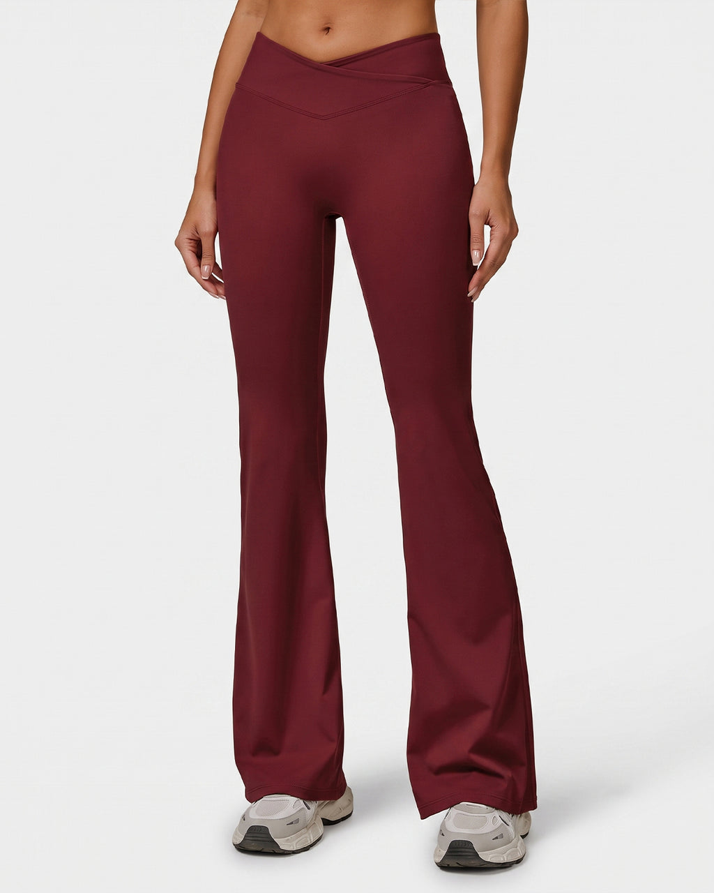 Cross Waist Flared Leggings