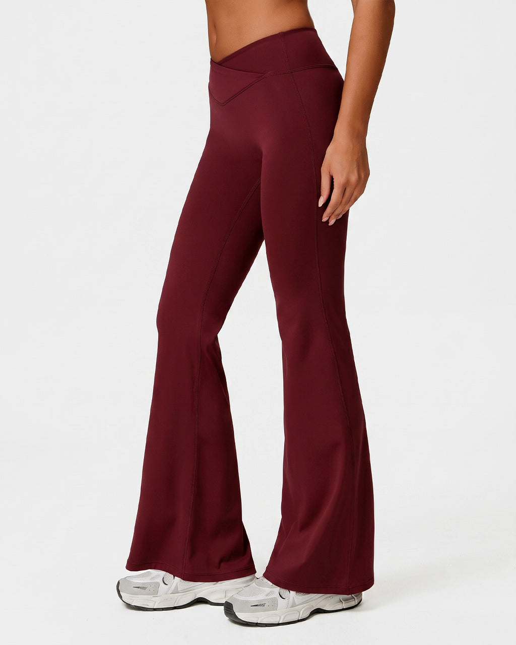 Cross Waist Flared Leggings