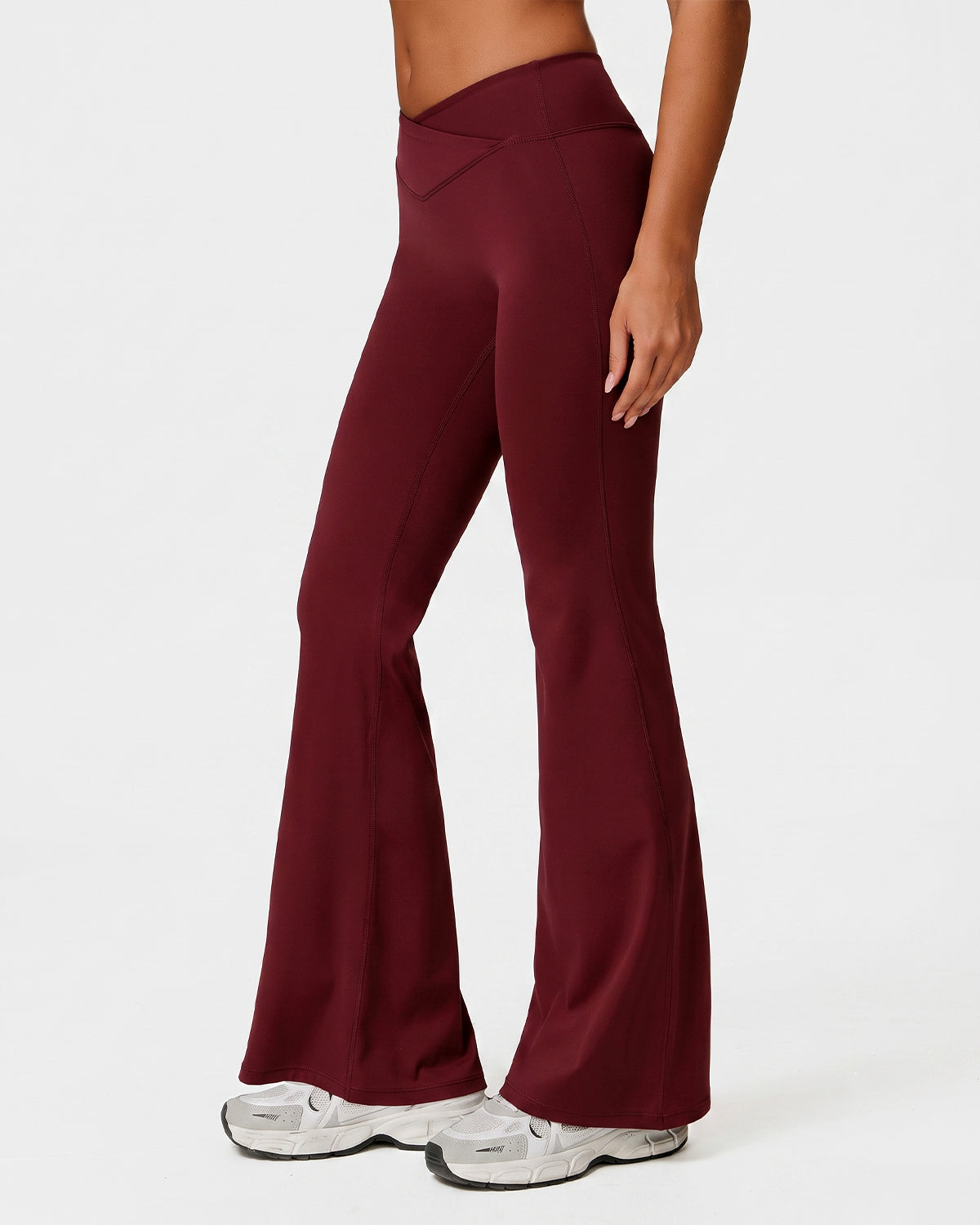 Cross Waist Flared Leggings