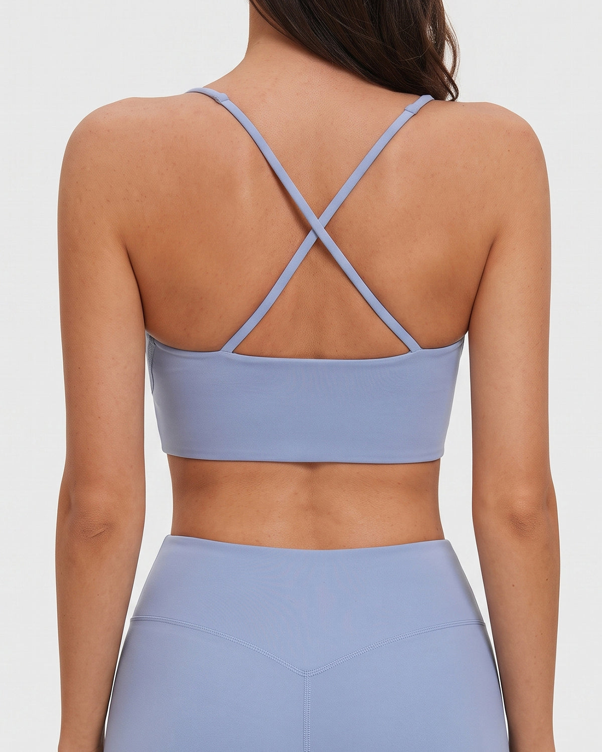 Scoop Neck Cross Strap Sports Bra