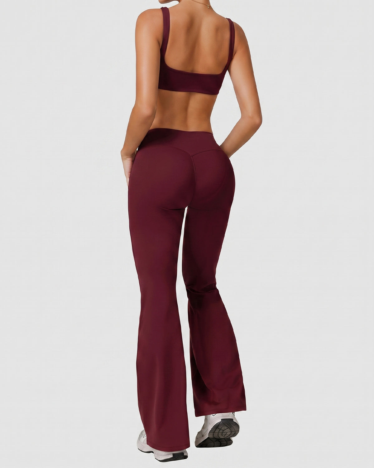 Cross Waist Flared Leggings