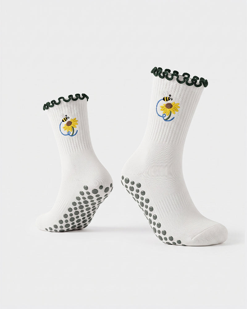 Custom Ruffle Pilates Socks